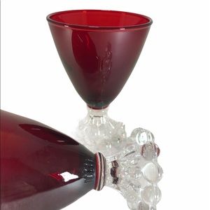 Pair of Boopie glasses anchor hocking ruby red
